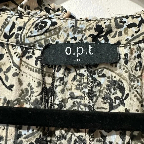 O.P.T. Ruffle Paisley Midi Maxi Long Sleeve Dress Small NWOT - Picture 6 of 8